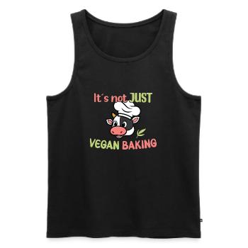 It's not just vegan baking - Men's Premium Organic Tank Top - black - Front - Michal (187cm)