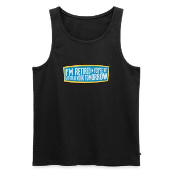 have fun at work - Männer Premium Bio Tank Top - Schwarz - Vorne - AI Model Male 178 light (178cm)