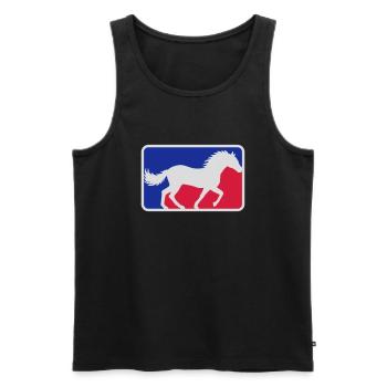 Red Blue Sport Horse - Men's Premium Organic Tank Top - black - Front - AI Model Male 178 light (178cm)
