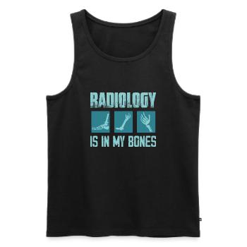 Radiology Is In My Bones Radiology X-Ray Rad Tech - Männer Premium Bio Tank Top - Schwarz - Vorne - Michal (187cm)