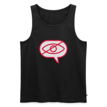 Do not see visual eye - Men's Premium Organic Tank Top - black - Front - AI Model Male 178 light (178cm)