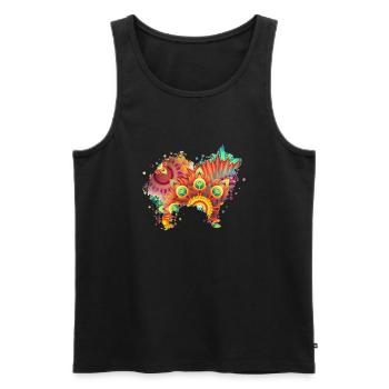 German Spitz Deutscher Spitz Hund Design Hunde - Männer Premium Bio Tank Top - Schwarz - Vorne - AI Model Male 178 light (178cm)