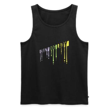 crazy dog lady Zitat - Männer Premium Bio Tank Top - Schwarz - Vorne - Michal (187cm)