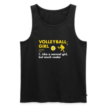 Sport Girl Definition Volleyball - Männer Premium Bio Tank Top - Schwarz - Vorne - Michal (187cm)