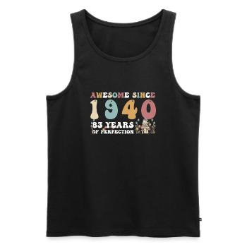 Awesome since 1940 83 Year of Perfection - 83rd - Men's Premium Organic Tank Top - black - Front - Michal (187cm)
