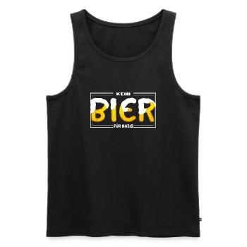 Kein Bier für Nazis - Männer Premium Bio Tank Top - Schwarz - Vorne - Michal (187cm)