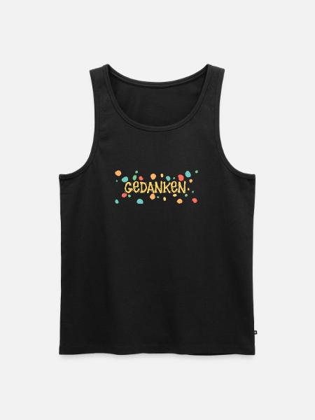 Kleckse Farbkleckse Gedanken - Männer Premium Bio Tank Top - Schwarz