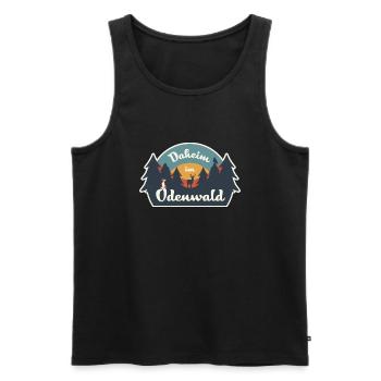 Daheim im Odenwald - Retro T-Shirt - Männer Premium Bio Tank Top - Schwarz - Vorne - AI Model Male 178 light (178cm)