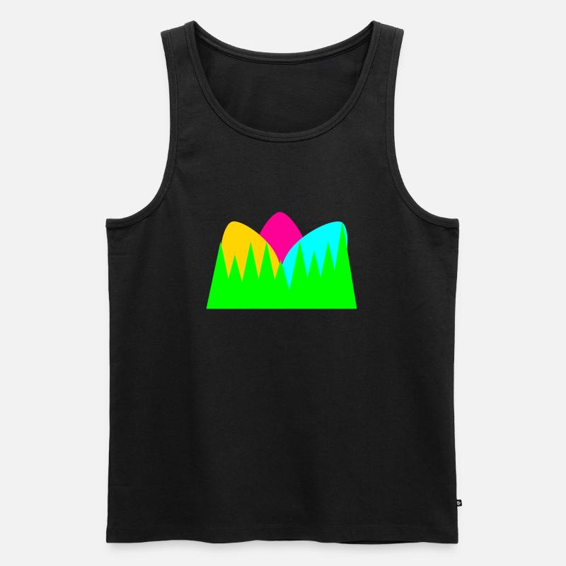 Värikkäitä pääsiäismunia - Miesten premium luomu-tanktoppi - musta