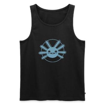 Axolotl Moustachu - Débardeur bio Premium Homme - noir - Devant - Michal (187cm)