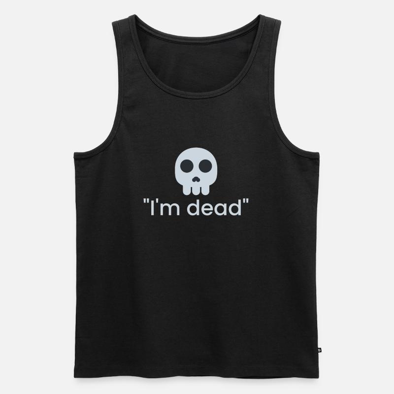 Ich bin tot - Männer Premium Bio Tank Top - Schwarz