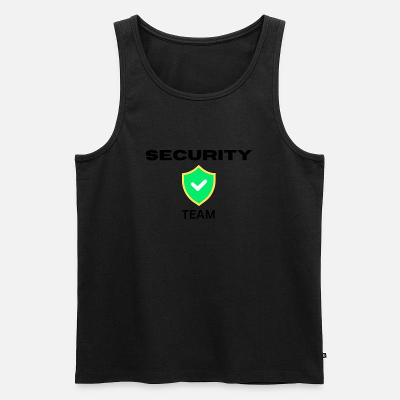 security - Männer Premium Bio Tank Top - Schwarz