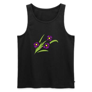fleurs en épi - Débardeur bio Premium Homme - noir - Devant - Michal (187cm)