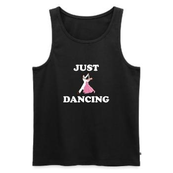 Dancing Dance Music - Männer Premium Bio Tank Top - Schwarz - Vorne - Michal (187cm)