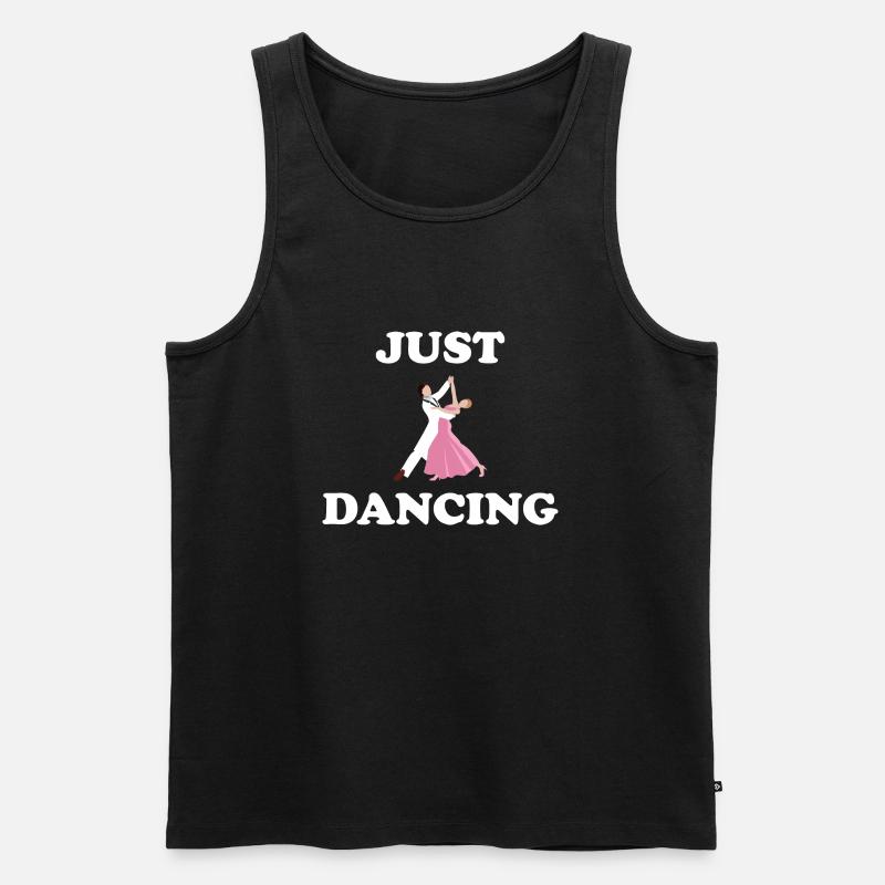 Dancing Dance Music - Männer Premium Bio Tank Top - Schwarz