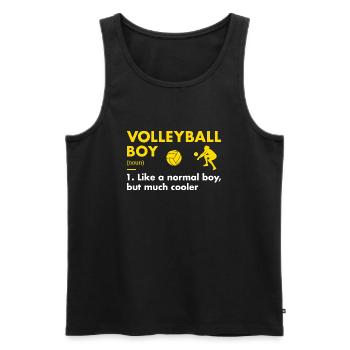 Sport Boy Definition Volleyball - Men's Premium Organic Tank Top - black - Front - Michal (187cm)