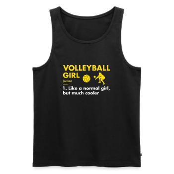 Sport Girl Definition Volleyball - Männer Premium Bio Tank Top - Schwarz - Vorne - Michal (187cm)