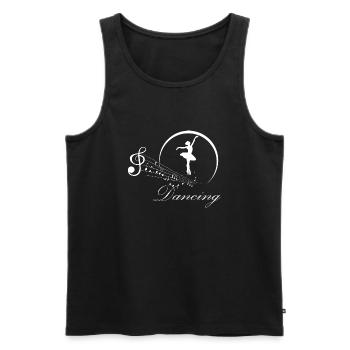 Dancing Dance Music - Men's Premium Organic Tank Top - black - Front - AI Model Male 178 light (178cm)
