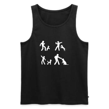Danse Musique de danse - Débardeur bio Premium Homme - noir - Devant - Michal (187cm)