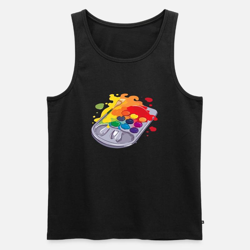 Farbpalette Nr. 2 - Männer Premium Bio Tank Top - Schwarz