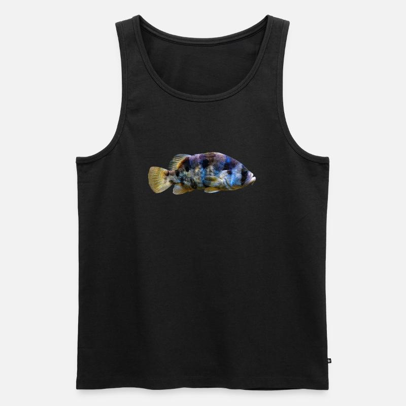 Fisch - Männer Premium Bio Tank Top - Schwarz