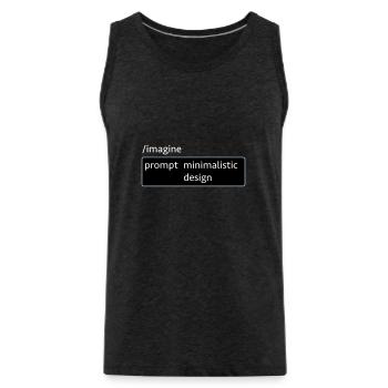 AI-Prompt Bilddesign Spruch Informatik KI Computer - Männer Premium Bio Tank Top - Anthrazit - Vorne - Alexander (188cm)