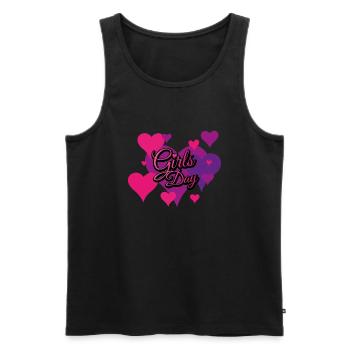 Girls Day Pink History - Men's Premium Organic Tank Top - black - Front - AI Model Male 178 light (178cm)