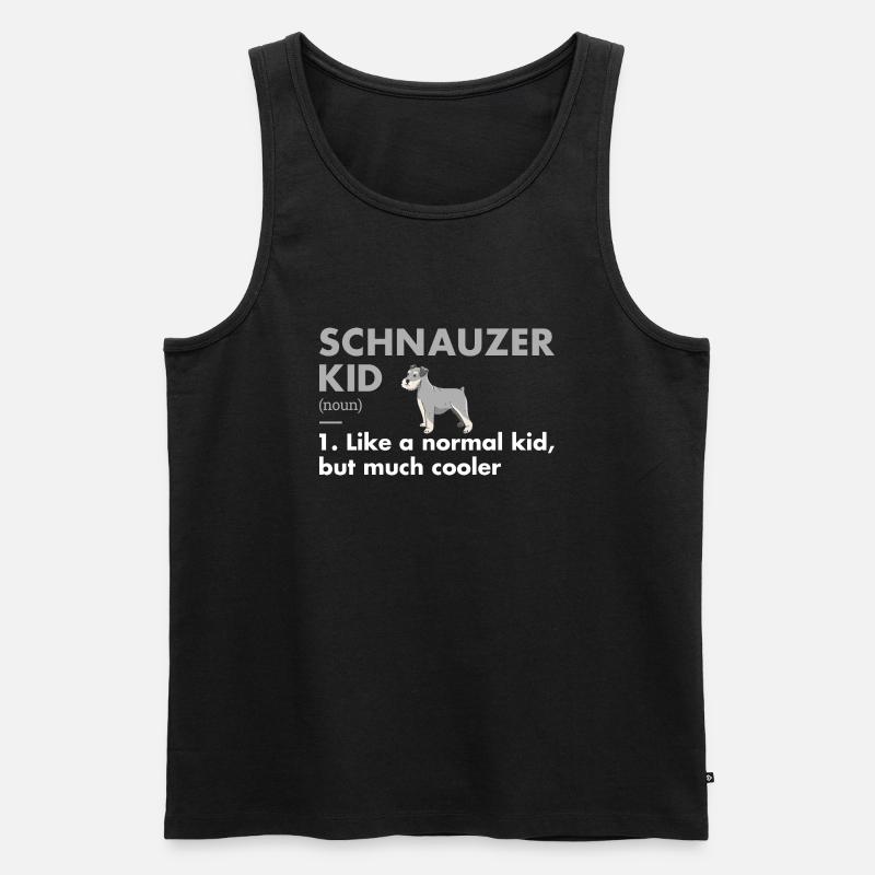 Schnauzer Kid Definition - Männer Premium Bio Tank Top - Schwarz
