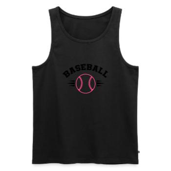 base-ball - Débardeur bio Premium Homme - noir - Devant - Michal (187cm)