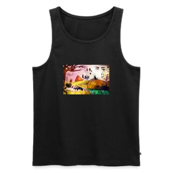 abstrakte Kunst - Männer Premium Bio Tank Top - Schwarz - Vorne - Michal (187cm)