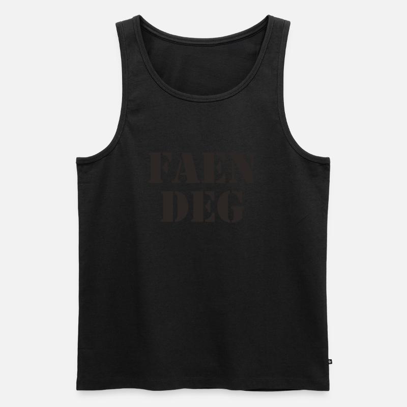 Norwegisch - Männer Premium Bio Tank Top - Schwarz
