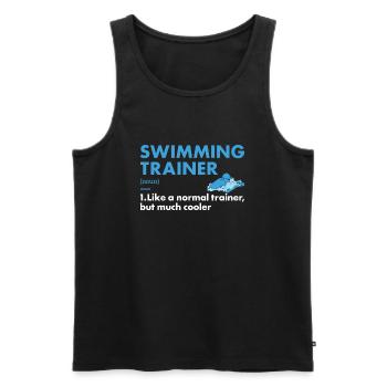 Sport Trainer Swimming - Männer Premium Bio Tank Top - Schwarz - Vorne - Michal (187cm)