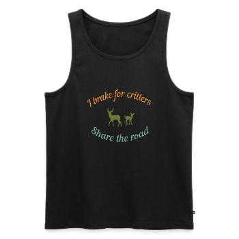 Ich bremse für die Tiere - Männer Premium Bio Tank Top - Schwarz - Vorne - AI Model Male 178 light (178cm)