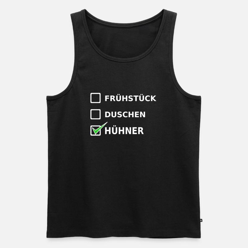 Hühner - Männer Premium Bio Tank Top - Schwarz