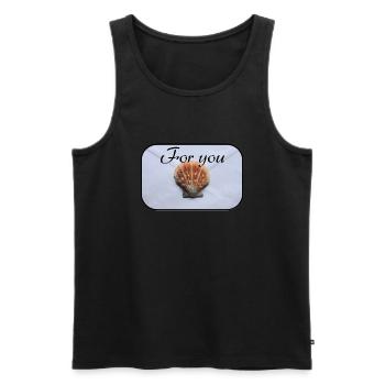 Letter for you - Men's Premium Organic Tank Top - black - Front - AI Model Male 178 light (178cm)