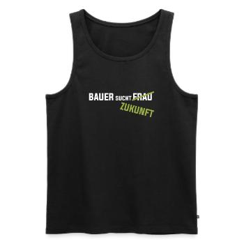 Farmer is looking for a future Farmer Farmers Demo Protest - Men's Premium Organic Tank Top - black - Front - AI Model Male 178 light (178cm)