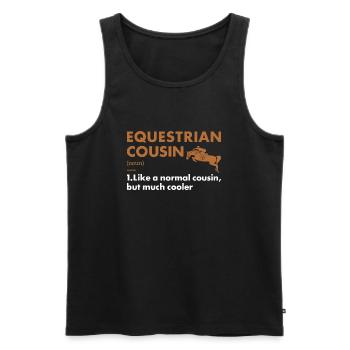 Sport Cousin Definition Equestrian - Men's Premium Organic Tank Top - black - Front - AI Model Male 178 light (178cm)