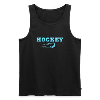 Eishockey originelle Geschenkidee - Männer Premium Bio Tank Top - Schwarz - Vorne - Michal (187cm)