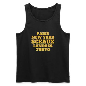 Sceaux Style - Unique streets, unique style. - Débardeur bio Premium Homme - noir - Devant - Michal (187cm)