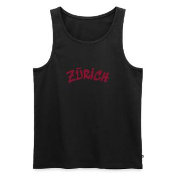 Zürich - Schweiz - Switzerland - Swiss - Slogan - Men's Premium Organic Tank Top - black - Front - AI Model Male 178 light (178cm)