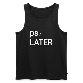 Verabschiedung lustig cool - Männer Premium Bio Tank Top - Schwarz - Vorne - AI Model Male 178 light (178cm)