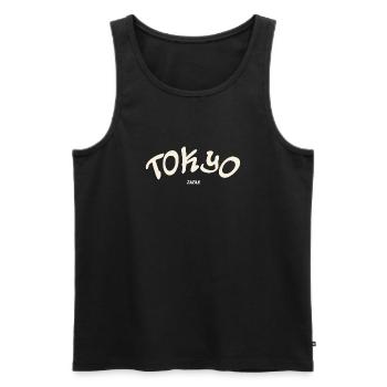 Tokyo - Japon - Japonais - Asie - Asie - Débardeur bio Premium Homme - noir - Devant - AI Model Male 178 light (178cm)
