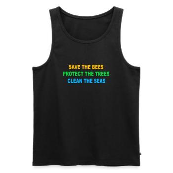 Animal Welfare Nature Lover Saying Sayings Gift - Men's Premium Organic Tank Top - black - Front - Michal (187cm)