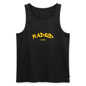 Madrid - España - Spain - Spain - Men's Premium Organic Tank Top - black - Front - AI Model Male 178 light (178cm)