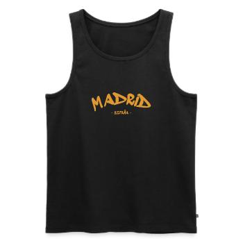 Madrid - España - Spain - Spain - Men's Premium Organic Tank Top - black - Front - AI Model Male 178 light (178cm)