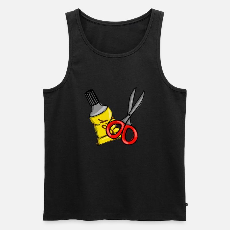 Schere und Kleber - Männer Premium Bio Tank Top - undefined