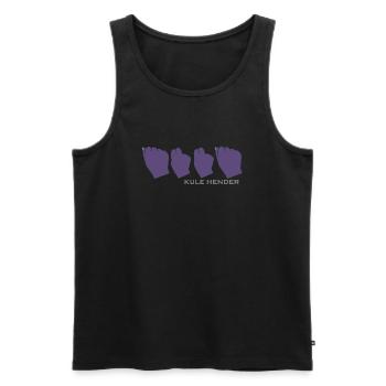 Handgeschriebenes Alphabet Anna - Männer Premium Bio Tank Top - Schwarz - Vorne - AI Model Male 178 light (178cm)