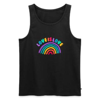 Love is all - Männer Premium Bio Tank Top - Schwarz - Vorne - AI Model Male 178 light (178cm)