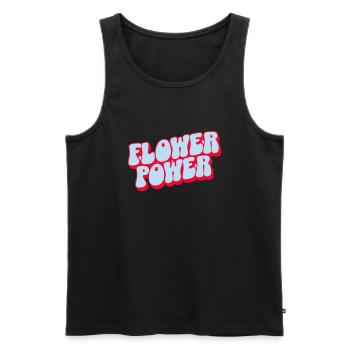 Flower Power - Hippi Time - Débardeur bio Premium Homme - noir - Devant - AI Model Male 178 light (178cm)