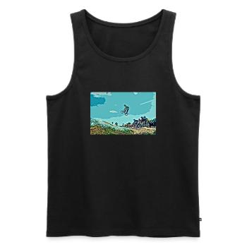 BMX Rennen Rennen ATV Motocross - Männer Premium Bio Tank Top - Schwarz - Vorne - AI Model Male 178 light (178cm)